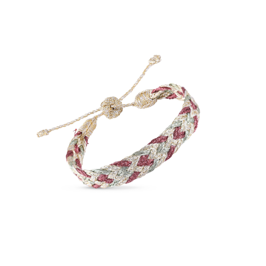 Double-U nº2 in Gold & Silver Almond Brick Red .webp