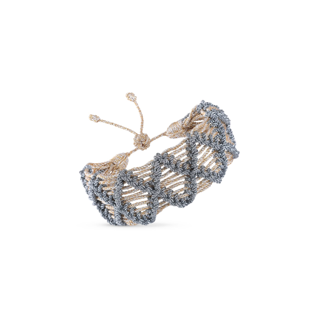 Dama nº2 in Peach & Silver Grey Pearl .webp