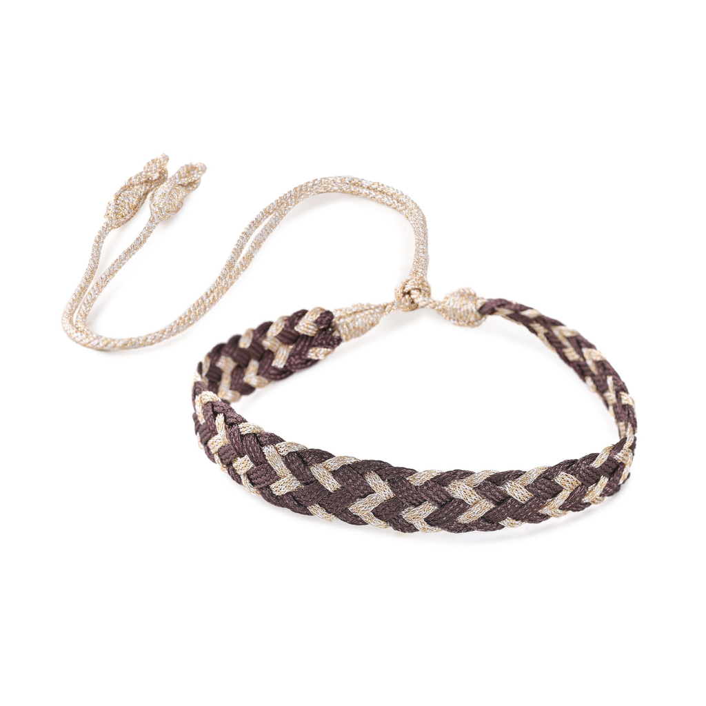 Lira nº2 Choker in Peach & Silver Espresso .webp