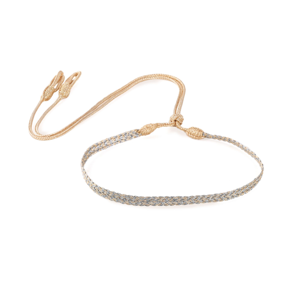 Zyn nº1 Choker in Peach Grey Pearl .webp