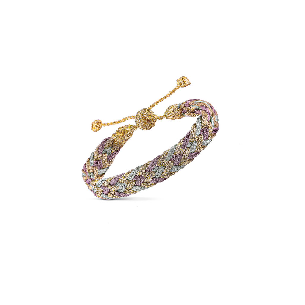 Double-U n°2 Bracelet in Gold Almond Taupe.webp