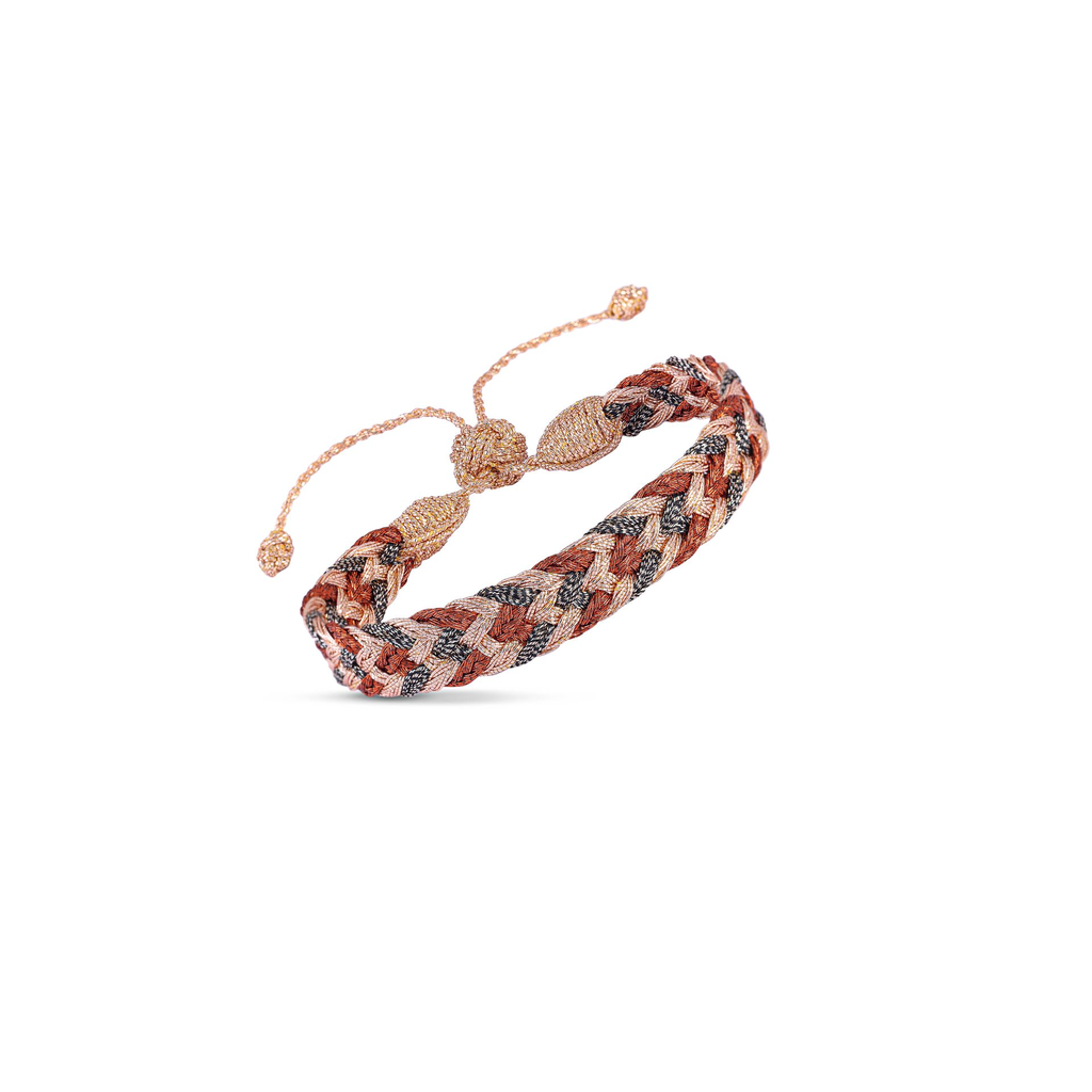 Double-U n°2 Bracelet in Peach Toffe Greige.webp