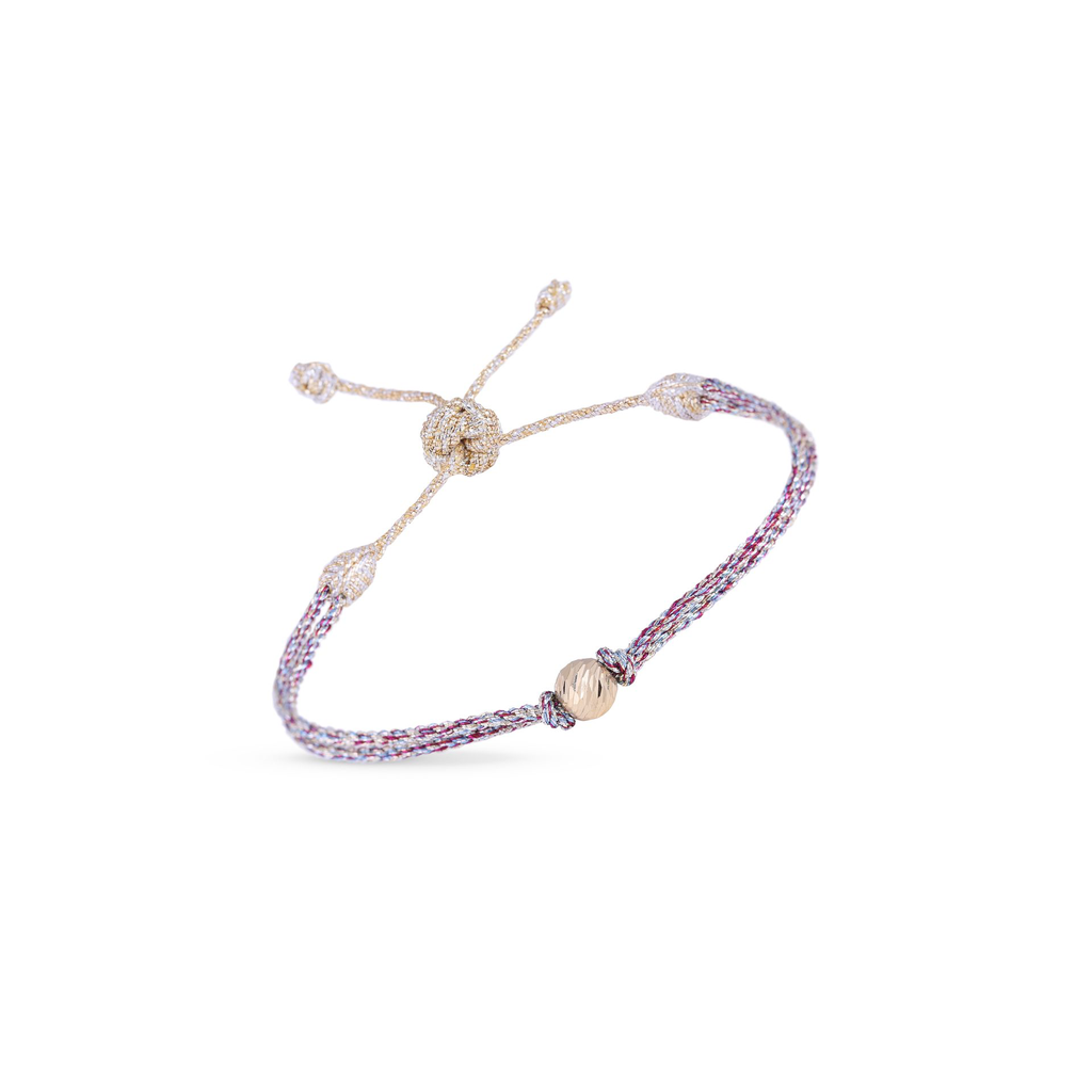 Zina Bracelet Gold & Silver Shiny Pink .webp